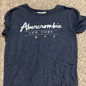 abercrombie and fitch logo navy tshirt size small